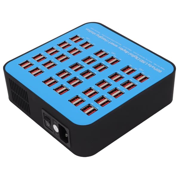 Desktop USB Opladningsstation, 300W Udgang, 60 Port Design, Hurtig Opladningsteknologi