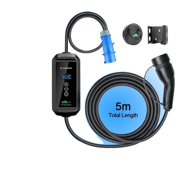 Kannettava sähköauton laturi, 7.2 kW teho, 32A latauskapasiteetti,T2 FI ZBZJ