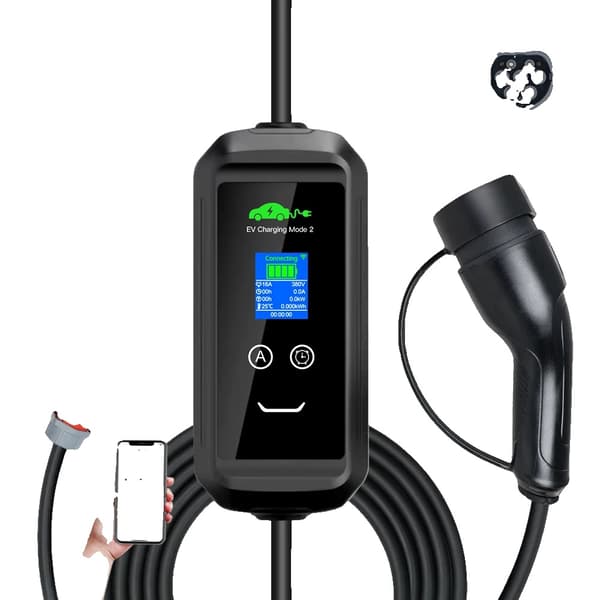 Bærbar EV-lader, 16A strøm, 11KW effekt,F2-T2-11KW-10M-APP, TYPE2