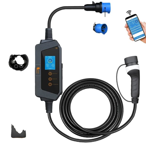 EV-laddare, 7 kW effekt, justerbar ström 32 A,Typ2 7KW APP
