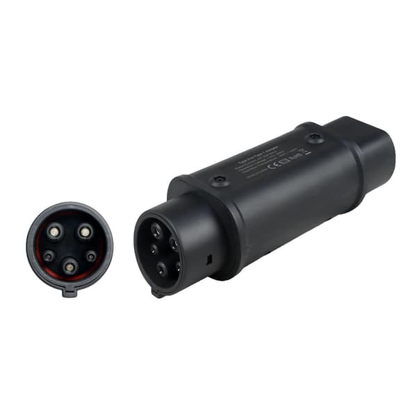 EV-adapter, Type 2 til Type 1, 32A, IP55 vurdering,Type2 til Type1