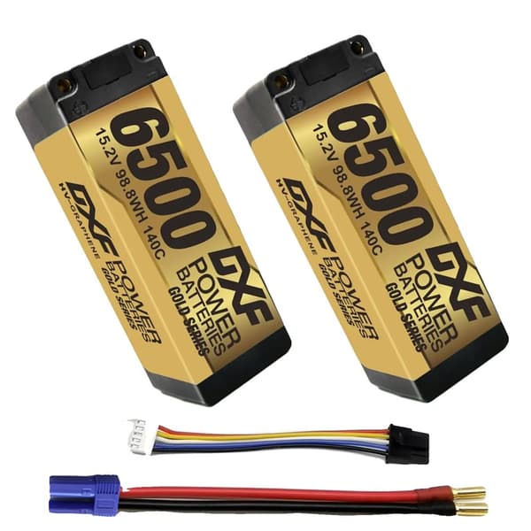 Lipo-akku, 15.2V, 6500mAh, 140C,2PCS4S 6500 EC5 5mm