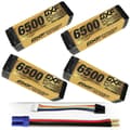 Miniatyrbillede 2 af 2: Lipo-batteri, 15.2V, 6500mAh, 140C,4PCS4S 6500 EC5 5mm