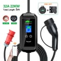 Pikkukuva 2 / 2: Kannettava sähköauton laturi, AC 22KW, 32A virta, 5M pituus,F2-T2-22KW-APP-5M, TYYPPI2