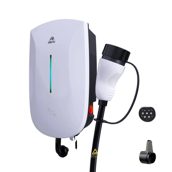 Wallbox EV-lader, 11KW/22KW effekt, IP65 vandtæt,TYPE2, 32A 22KW INGEN APP