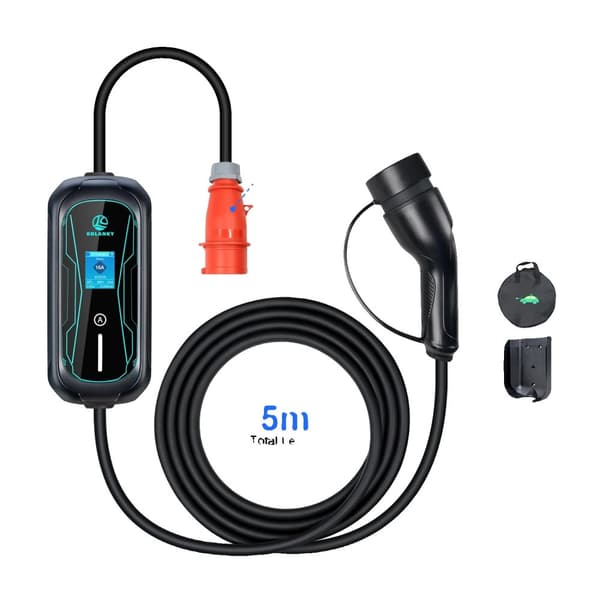Kannettava sähköauton laturi, 11 kW teho, 5 m pituus,APP-11KW-5M