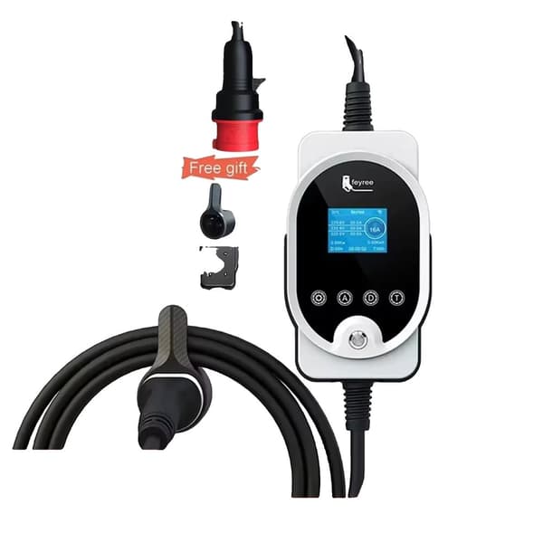 Kannettava sähköauton laturi, 11 kW teho, Wi-Fi älykäs ohjaus,TYYPE2, 11KW APP EI Adaptor