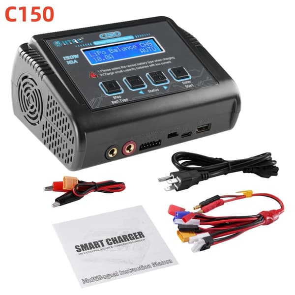 Lipo Oplader, Dobbelt Kanal, Touch Skærm,C150 model, EU STIK