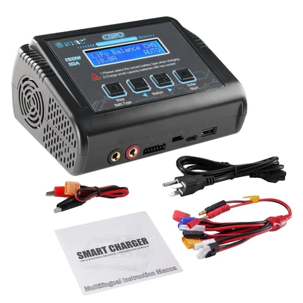 Lipo Oplader, Dobbelt Kanal, Touch Skærm,C150 model, EU STIK
