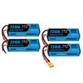 Miniatyrbillede 1 af 2: DXF Lipo-batteri, 7200mAh, 11.1V 80C,4PCS3S720080CXT90