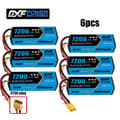 Miniatyrbillede 2 af 2: DXF Lipo-batteri, 7200mAh, 11.1V 80C,6PCS3S720080CXT90