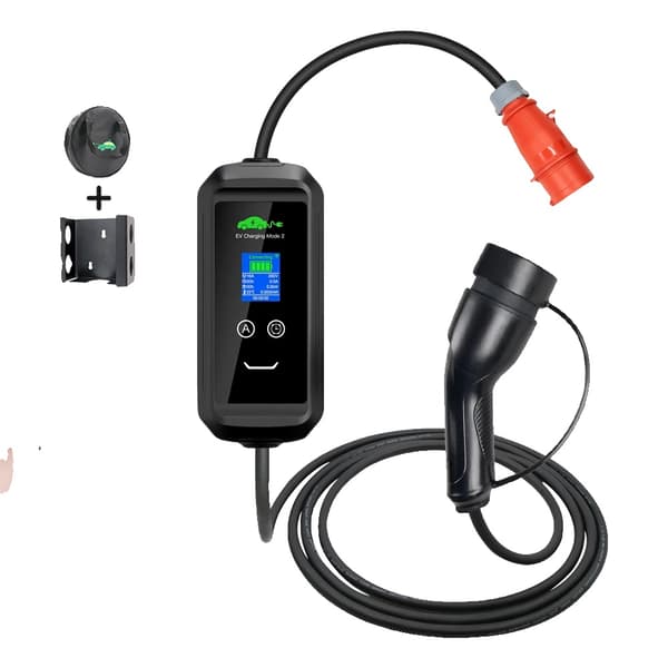 Bærbar EV-lader, justerbar strøm 6A-32A, IP67 vejrbestandigt design,APP-11kw, TYPE2