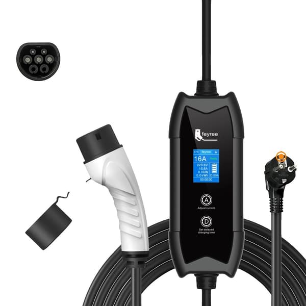 Kannettava sähköauton latauslaite, 3,5KW teho, 16A latauskapasiteetti,Tyyppi2 3.5KW 16A