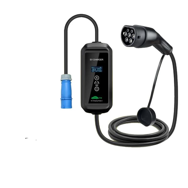 Kannettava 7KW Type 2 EV -laturi, säädettävä virta 32A, 5 metrin pituus,Tyyppi 2 7KW