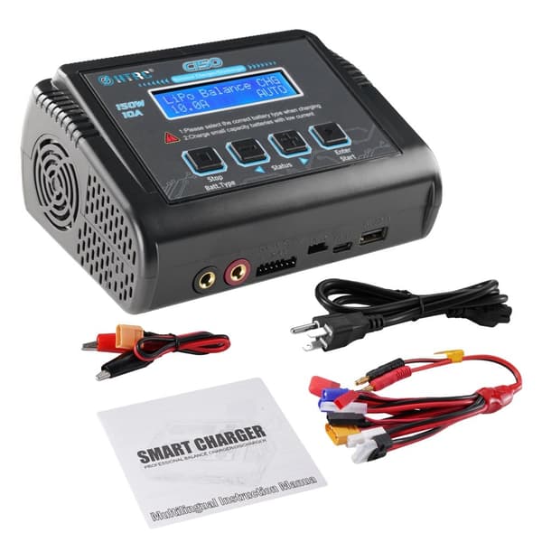 Balanceringsoplader, Touch Screen Interface, Dobbelt Kanal Support, C150, EU-stik