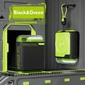 Miniatyrbillede 2 af 2: Magnetisk Trådløs Power Bank, 10000mAh Kapacitet, Hurtig Opladning PD20W,Sort Grøn, 10000mAh