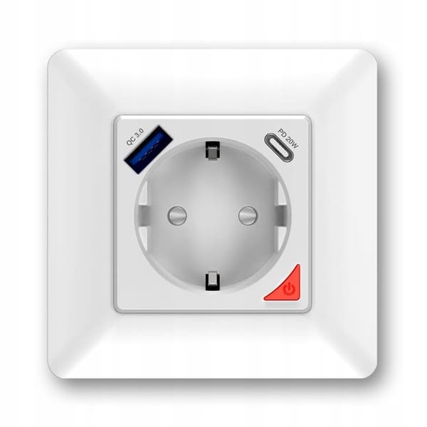 Intelligent USB Type C-laddare - Moes - WiFi-vägguttag - Snabbladdning - Röststyrning