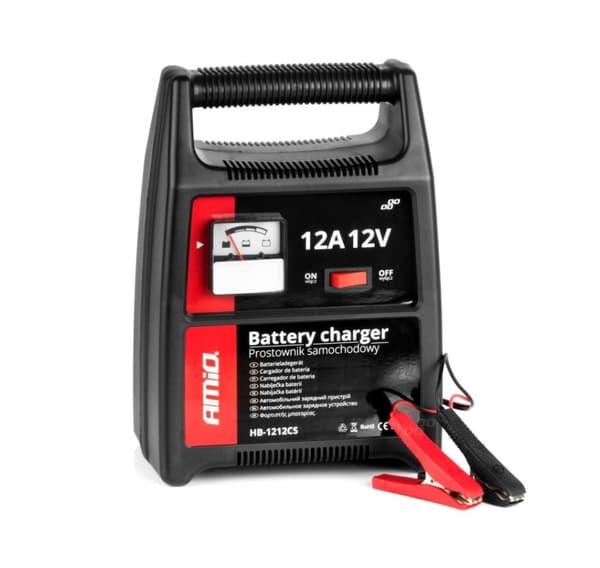 Batterioplader 12V, 12A, display