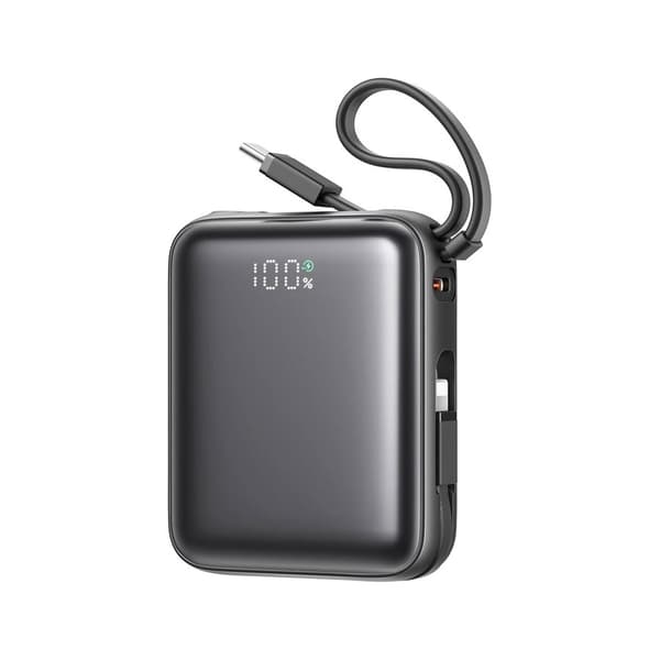 Joyroom JR-PBF27 10 000 mAh:n tehopankki, jossa on kaksoiskaapeli ja 22,5 W:n pikalataus