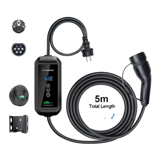 EV-laddare, 3,6 kW, Typ 2-kompatibilitet, Justerbar ström,Normal-3.6kw, TYP2