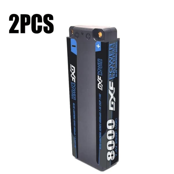 Lipo-batteri, 7.4V, 8000mAh, 110C,2PCS2S8000110CT5MM