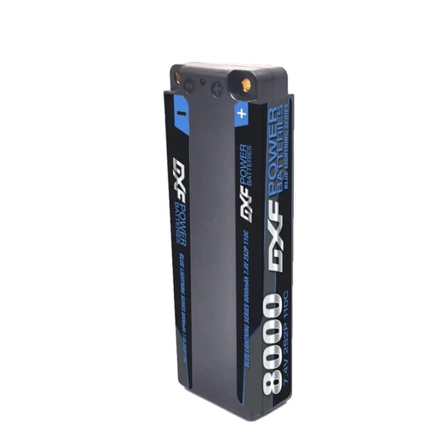 Lipo-batteri, 7.4V, 8000mAh, 110C,4PCS2S8000110CT5MM