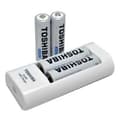 Miniatyrbild 1 av 2: Kompakt laddare - Toshiba - AA/AAA - 4 uppladdningsbara batterier 2000mAh - Inomhus