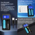Miniatyrbild 3 av 4: INN USB 18650 batteriladdare 4,2v 1000m för 2 batterier med digital display batteriladdare 18650 batteriadapter