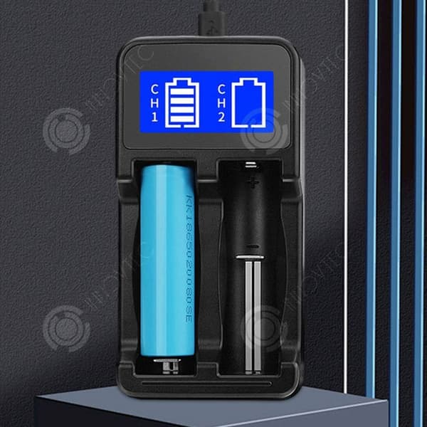 INN USB 18650 batteriladdare 4,2v 1000m för 2 batterier med digital display batteriladdare 18650 batteriadapter