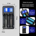 Miniatyrbild 2 av 4: INN USB 18650 batteriladdare 4,2v 1000m för 2 batterier med digital display batteriladdare 18650 batteriadapter