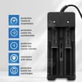 Miniatyrbild 4 av 4: INN USB 18650 laddare 4,2v 1000m för 2 batterier, professionell snabb laddare för 18650 batteri, batteriadapter