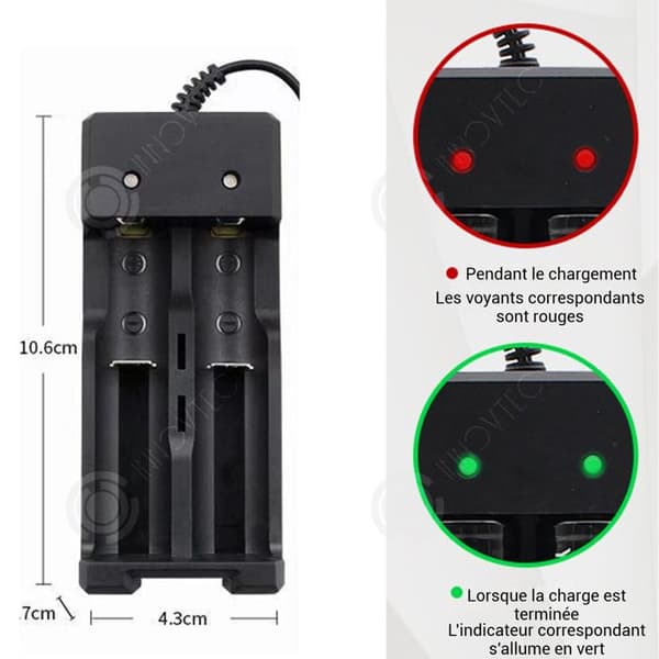 INN USB 18650 laddare 4,2v 1000m för 2 batterier, professionell snabb laddare för 18650 batteri, batteriadapter