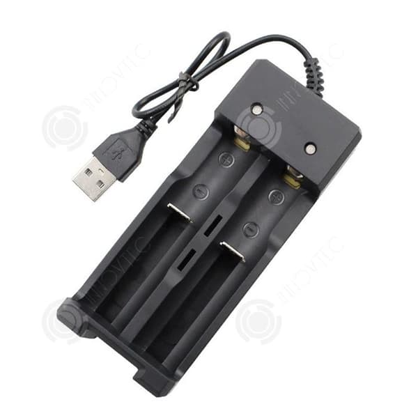 INN USB 18650 laddare 4,2v 1000m för 2 batterier, professionell snabb laddare för 18650 batteri, batteriadapter