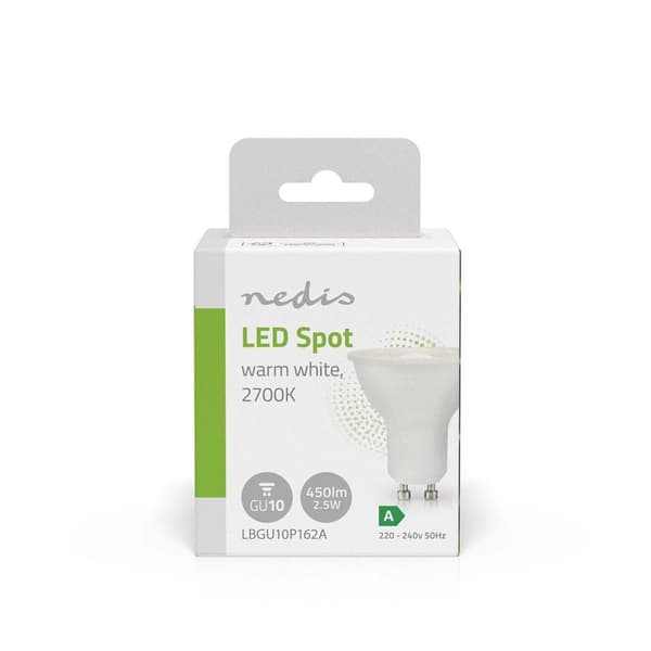 Nedis LED pære GU10 | Spot | 2.5 W | 450 lm | 2700 K | Varm Hvit | Retro Style | 1 stk