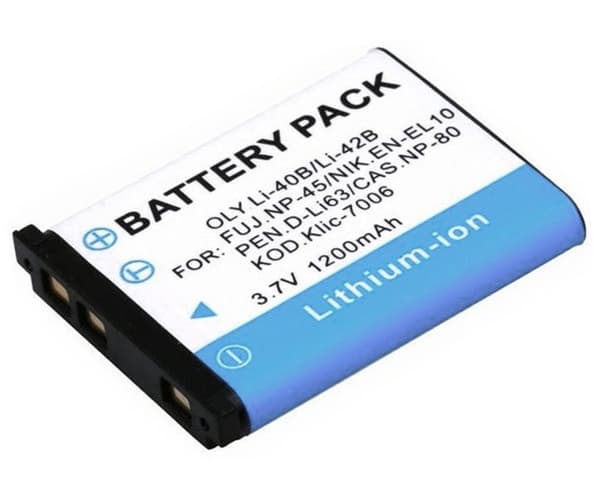 TRX baterie CASIO/ 1200 mAh/ Casio NP80, Exilim EX-Z35BK,Z35PE,Z35SR,Z550/ neoriginální