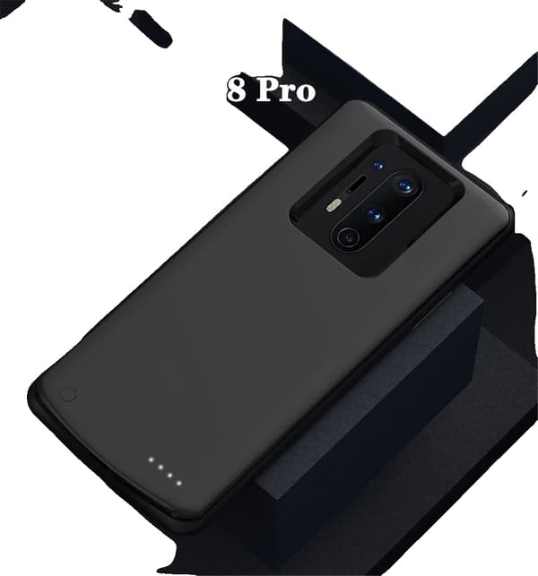 Powerbank-fodral, 10000mAh batteri, intelligent laddning,Svart Oneplus 8 Pro