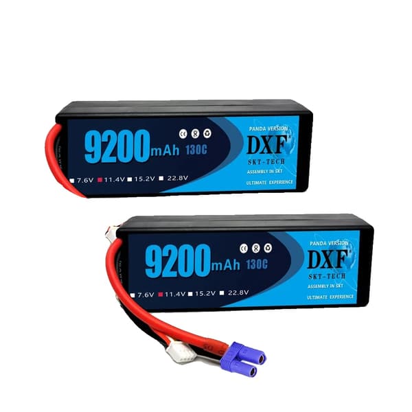Lipo-batteri, 11,4V spænding, 9200mAh kapacitet,2PCS3S9200130CXT90