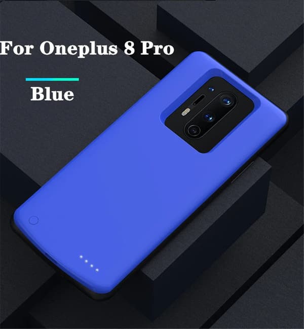 Powerbank-fodral, 10000mAh batteri, intelligent laddning,BlueOneplus 8 Pro
