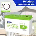 Miniatyrbillede 2 af 2: 12V 100Ah Lithium Jern Fosfat Batteri, Høj Kapacitet, Indbygget BMS,12V 100AH