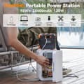 Miniatyrbillede 2 af 4: Bærbar Strømbank, 26400mAh Batterikapacitet, 120W AC Udgange, Flere Udgange