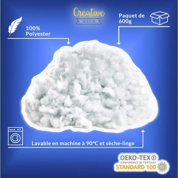 Polyestervaddfyllning - Creative Deco - 600g