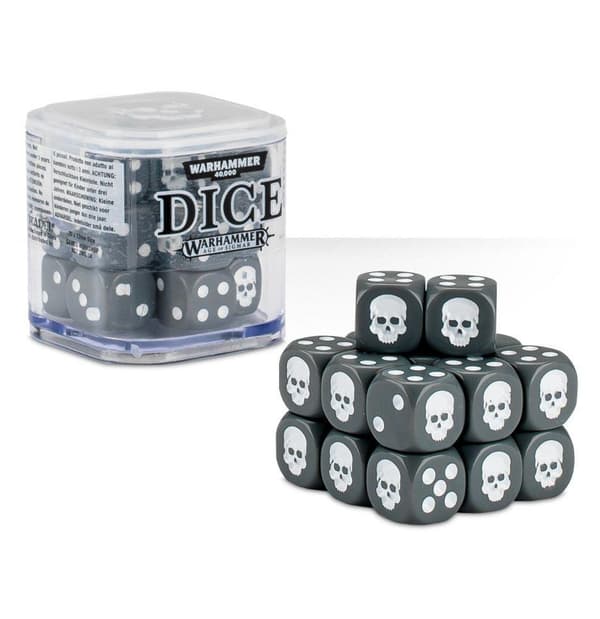 NY! Warhammer 12 mm Dice set 20 tärningar Gråa