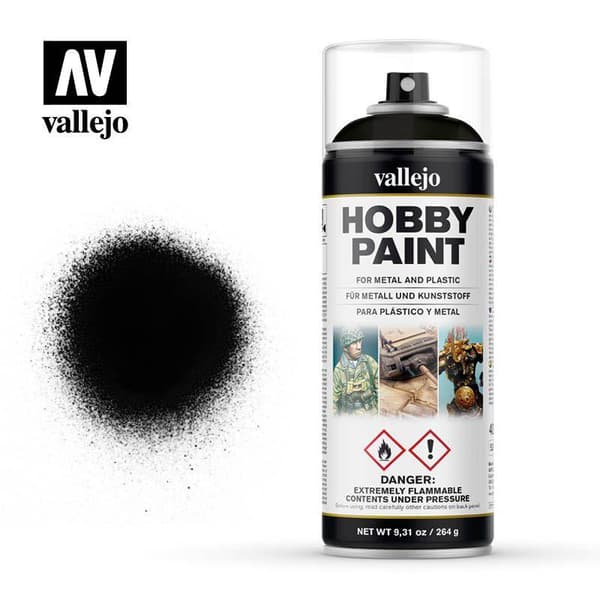 Svart spray Black Spray - Vallejo Base Primer Spray