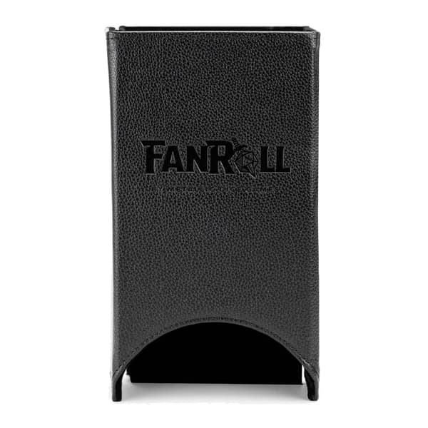 Leather Fold Up Dice Tower - Black