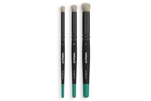 Vallejo Brush: Dry Set Natural Hair 3pcs (S/M/L)