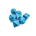 Miniatyrbild 2 av 2: Dice Set 7 Opaque Light Blue/White