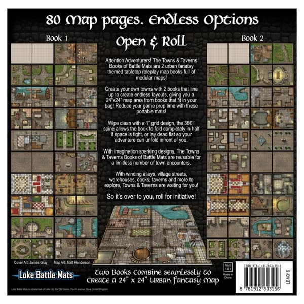 Books of Battle Mats - Towns & Taverns
