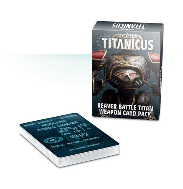 NY! Adeptus Titanicus Reaver Battle Titan Weapon Card Pack