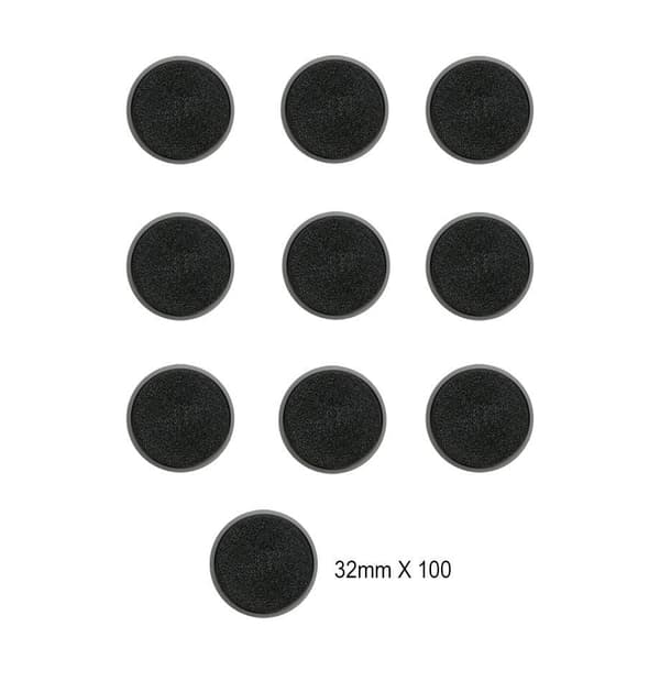 NY! Citadel 32mm Round Bases (100 Pack) Citadel Warhammer