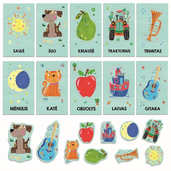 HEADU Montessori Baby Flashcards (In Lithuanian lang.)